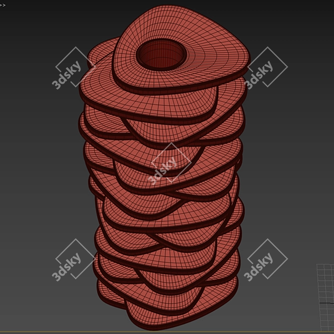 Elegant Forme Vase 3D model image 5