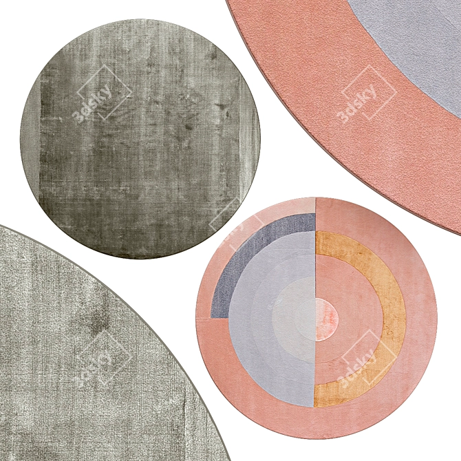 Elegant Circle Rugs | No. 089 3D model image 1