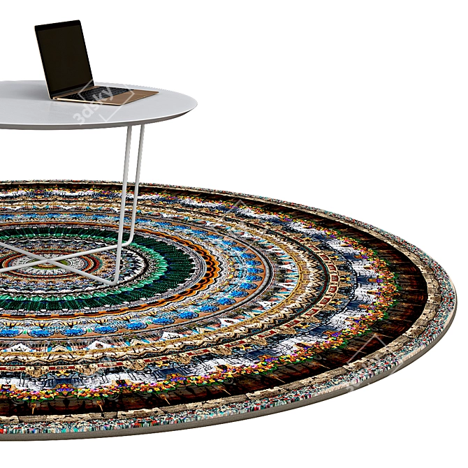 Minimalist Circle Rugs | No. 091 3D model image 2