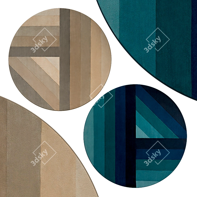 Round Rugs | Vintage Collection 3D model image 1