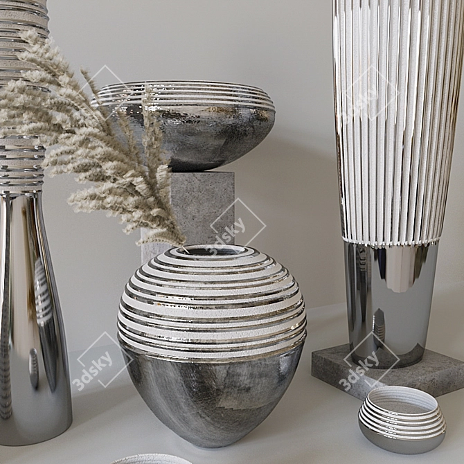 Platinum Antithesis Vases 3D model image 13