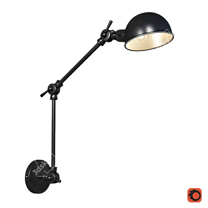 Industrial Metal Wall Lamp La Redoute Tornade 3D model image 1