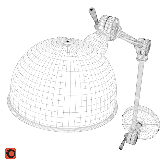 Industrial Metal Wall Lamp La Redoute Tornade 3D model image 3