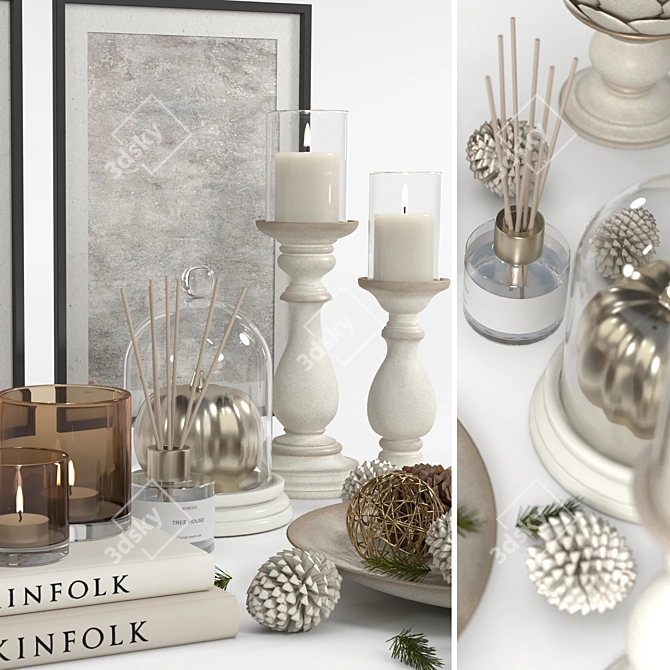 Elegant Decor Set for 3Ds Max 3D model image 3