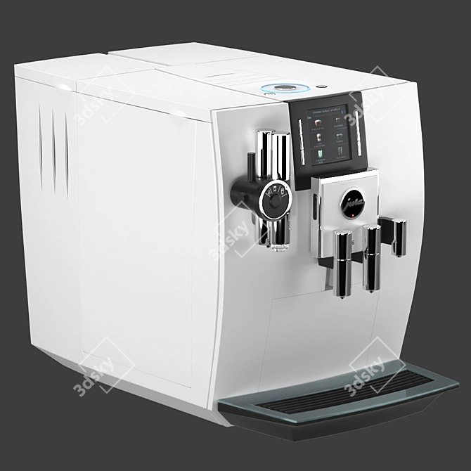 Jura J6 Piano Coffee Machine - White 3D model image 12