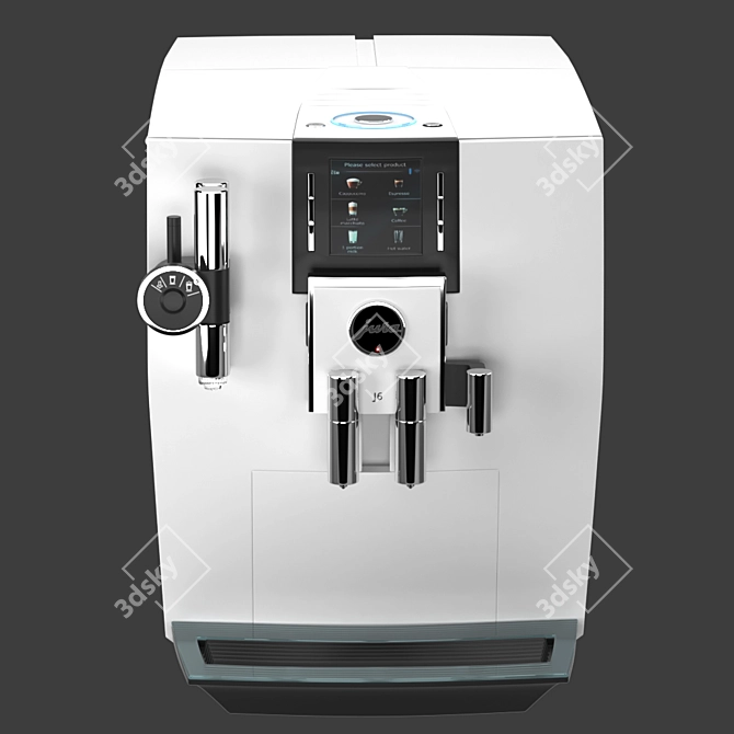 Jura J6 Piano Coffee Machine - White 3D model image 14