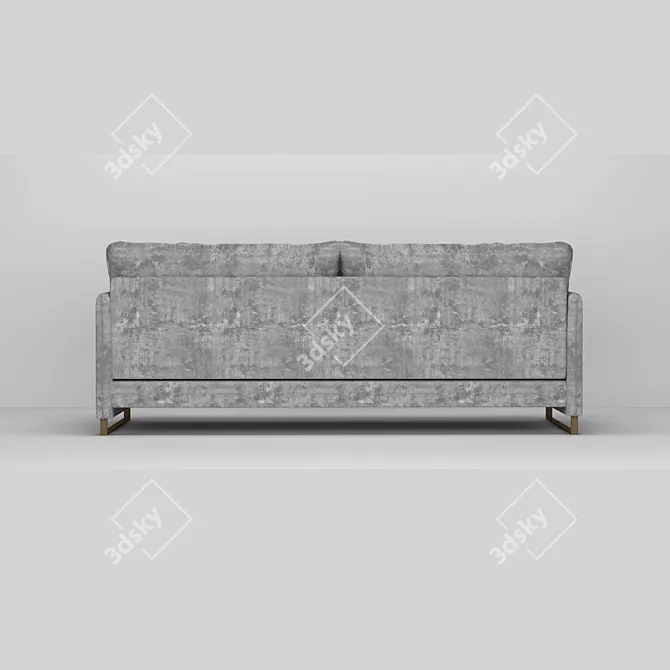 Modern Gray Fabric Sofa 3D model image 3