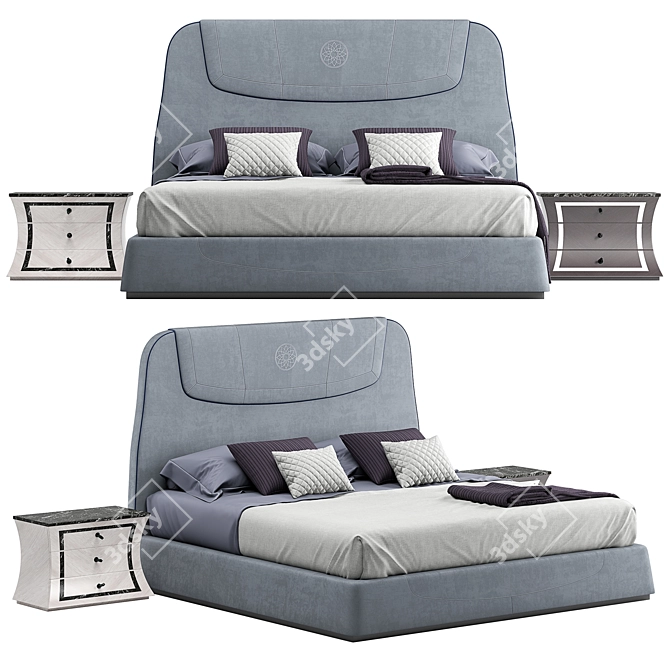 Luxury Madison Bed: Exquisite Design & Unbeatable Comfort 3D model image 1