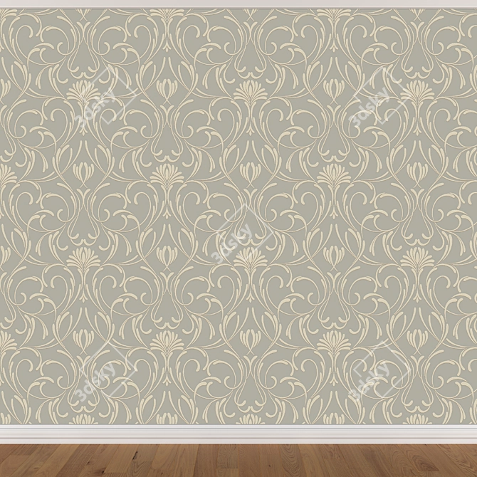 Seamless Wallpaper Set - 3 Colors 3D model image 2