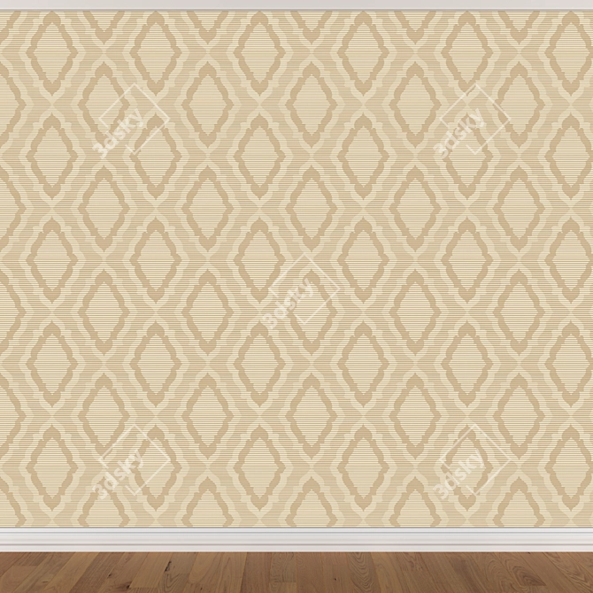 Seamless Wallpaper Set 1444 (3 Colors) 3D model image 2