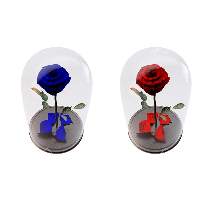 Luxury Decorative Rose 3D model image 2