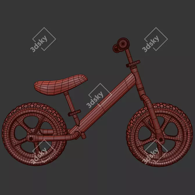 Cruzee UltraLite: The Ultimate Balance Bike for Kids 3D model image 4