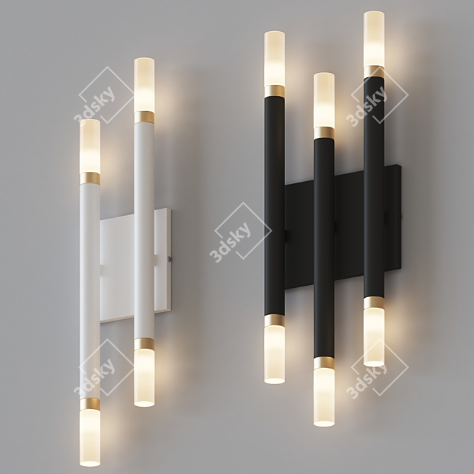 Modern Glam LED Wall Sconce 3D model image 1