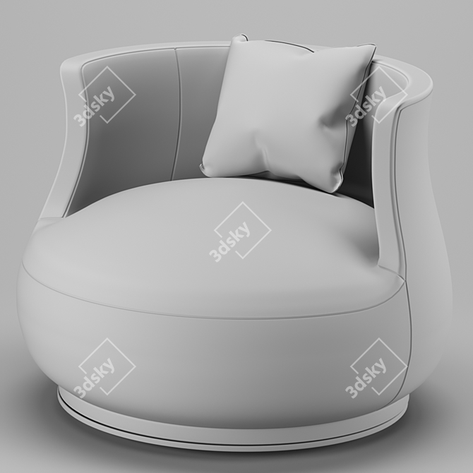 Cozy Comfort: Soft Chair 3D model image 3