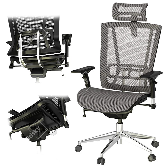 ErgoFlex Office Chair 3D model image 2
