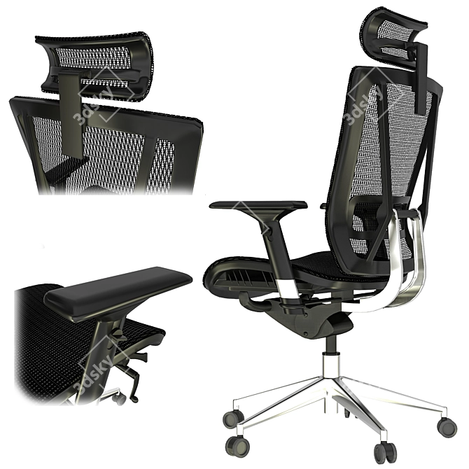 ErgoFlex Office Chair 3D model image 3