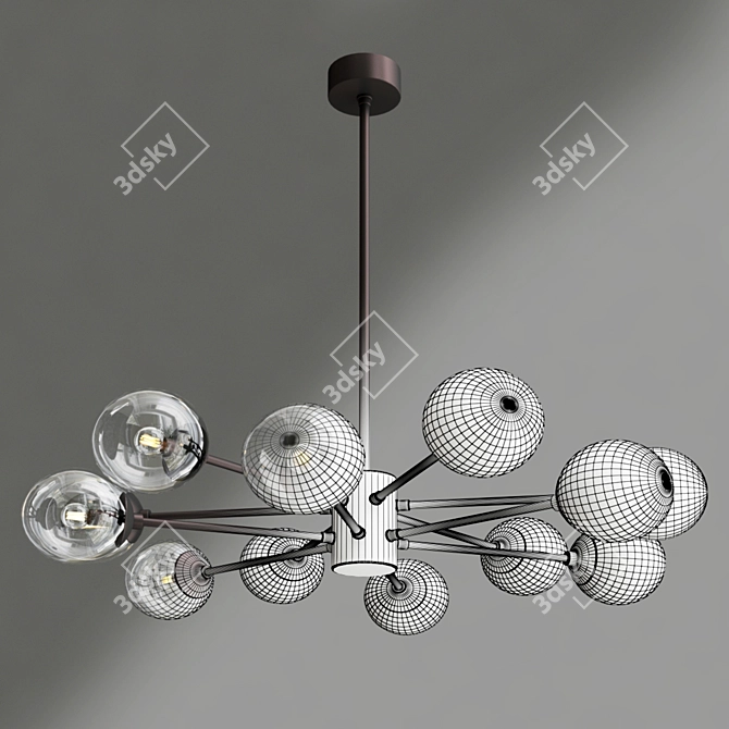 Elegant Arteriors Karrington Chandelier 3D model image 4