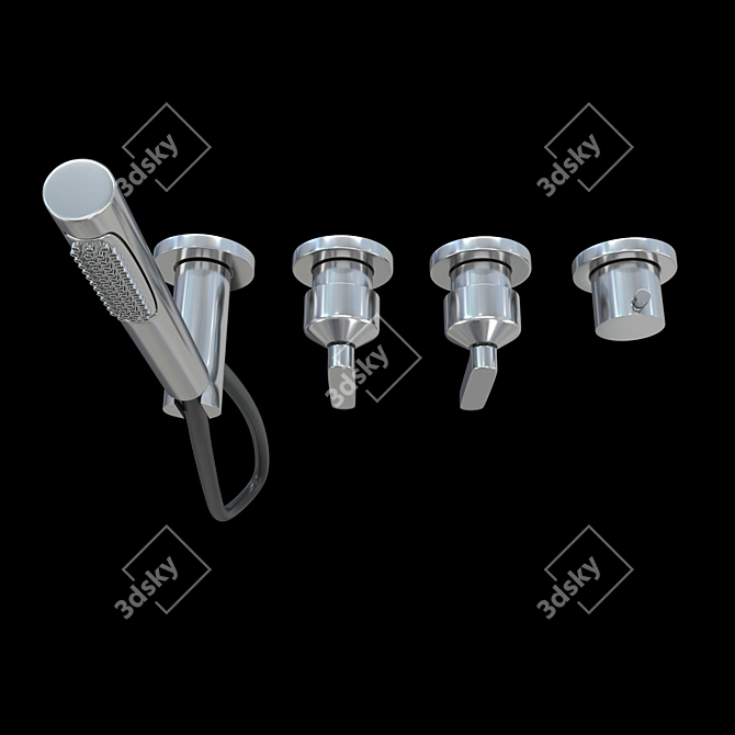 KOÈ GEDA: Stylish Shower Faucet by Stefano Macchion 3D model image 4