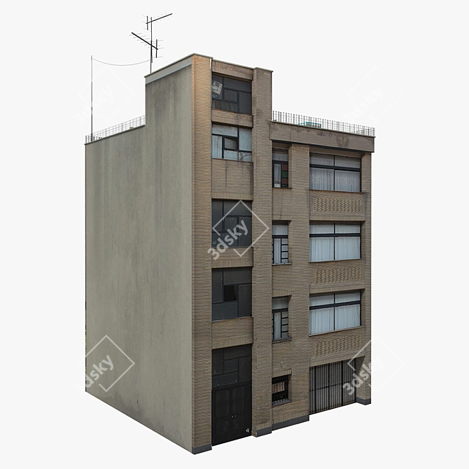 Low Poly Building 13: Realistic 3D Model 3D model image 1