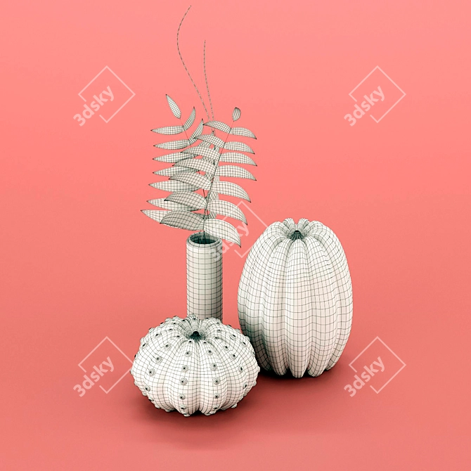 Pumpkin Patch Decor: Halloween-Inspired 3D model image 12