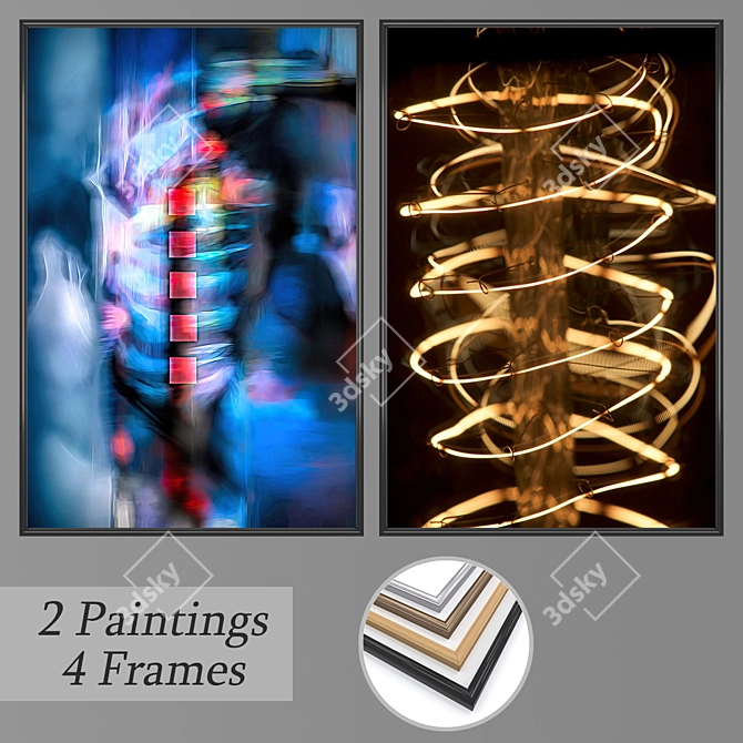 Elegant Wall Art Set - No. 2650 3D model image 1