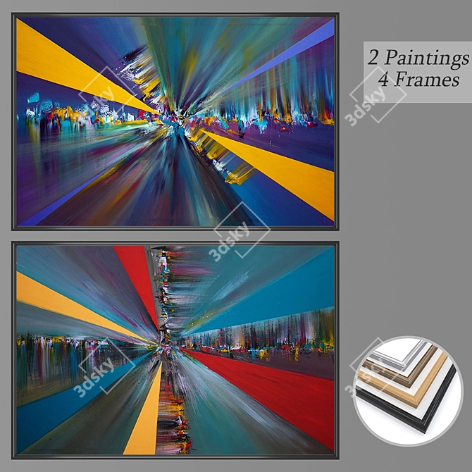 Versatile Set of Wall Paintings 3D model image 1