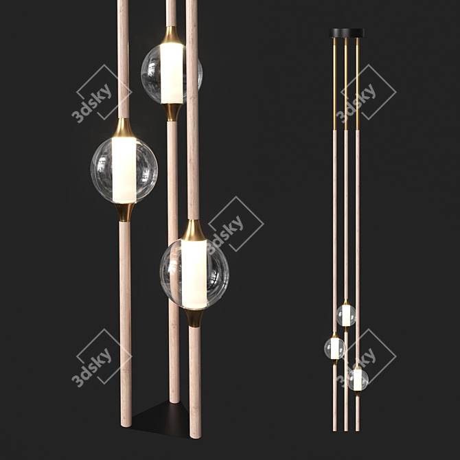 Stylish Tabeo LED Lamp 3D model image 1