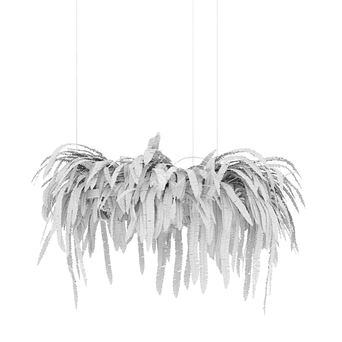 Fern-inspired LED Chandelier 3D model image 4