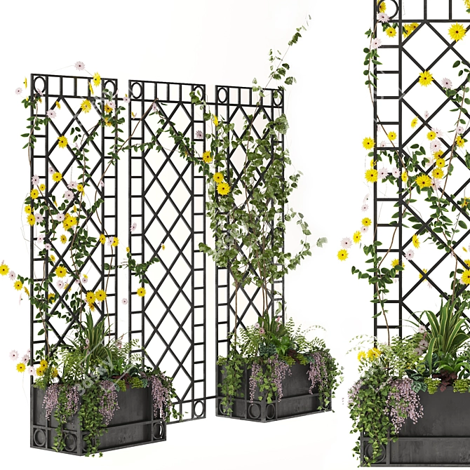 Outdoor Box Wall Decor: Plants 3D model image 1