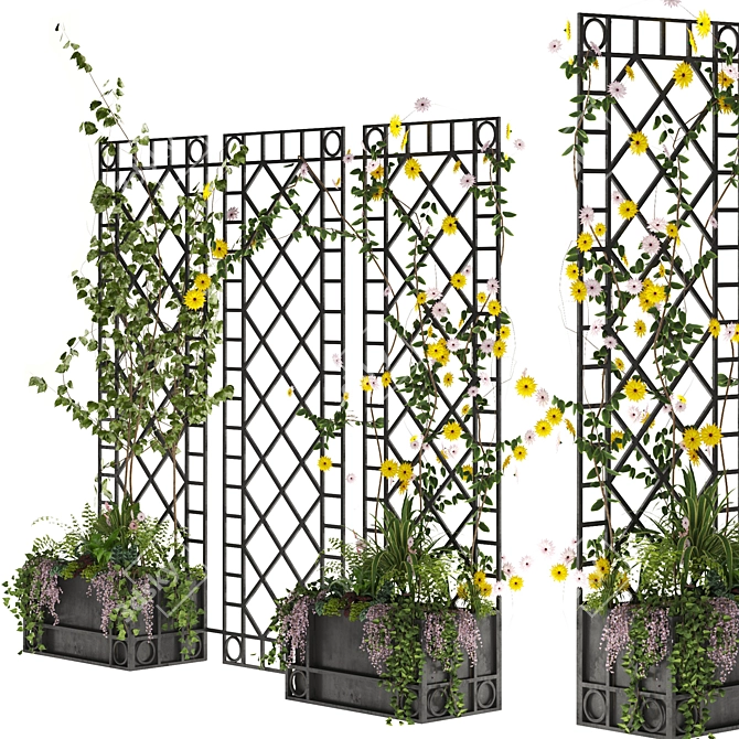 Outdoor Box Wall Decor: Plants 3D model image 3
