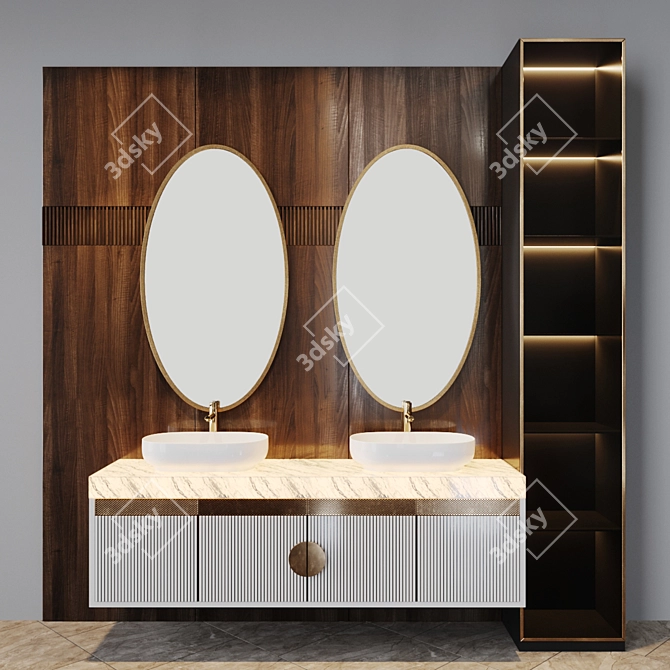 Luxury Bath Set: 5-Piece Collection 3D model image 1