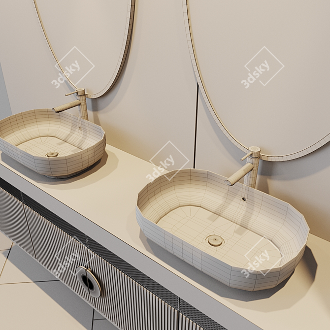 Luxury Bath Set: 5-Piece Collection 3D model image 5