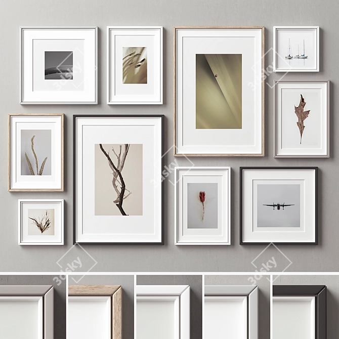 Versatile Picture Frame Set 3D model image 1