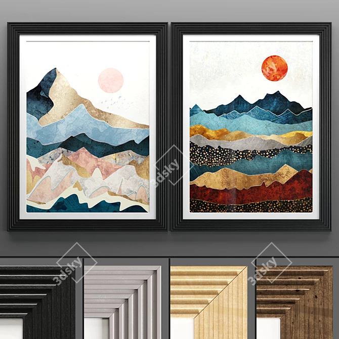 'Art Frame 590' - Modern Texture Frames 3D model image 1