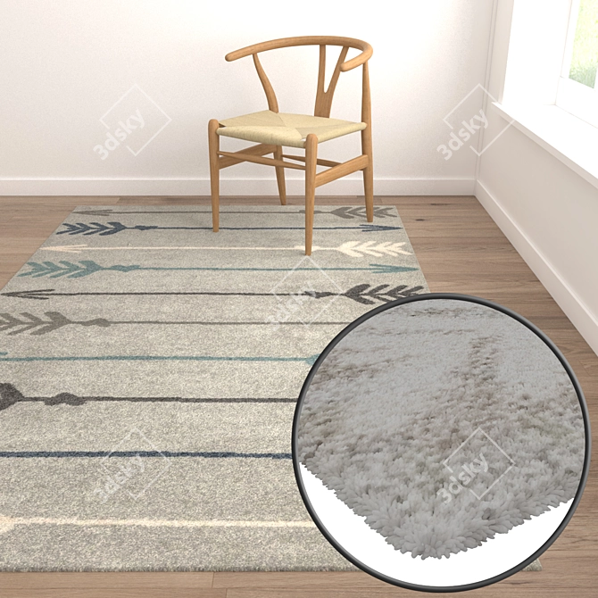 High-Quality Carpet Set 3D model image 5