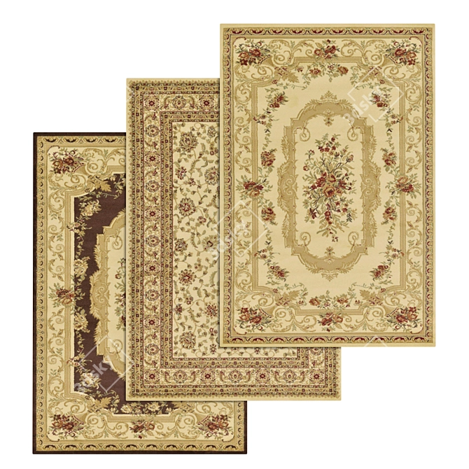 High-Quality Carpet Set 3D model image 1