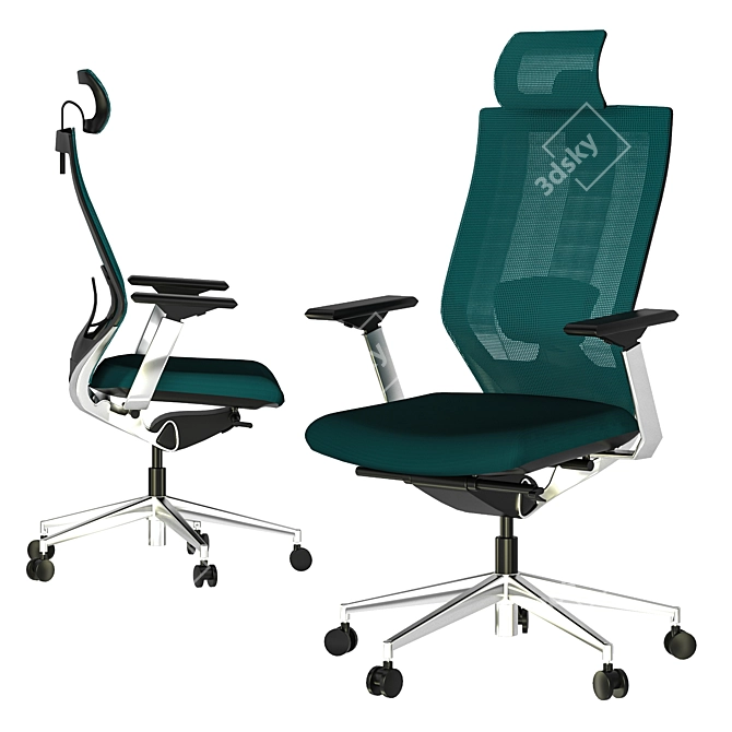 Ergonomic Office Chair 3D Model 3D model image 1