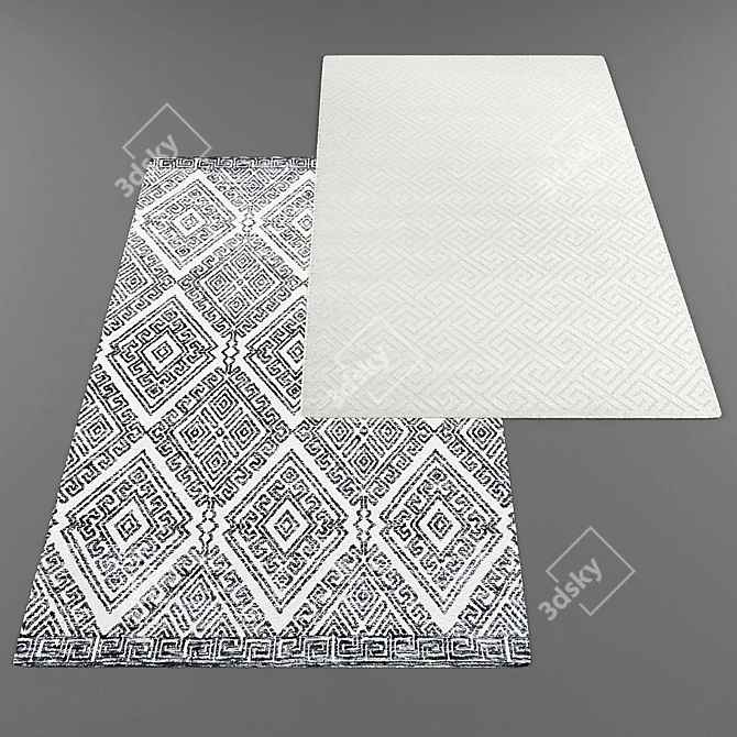 Modern Style Rug Set 3D model image 2