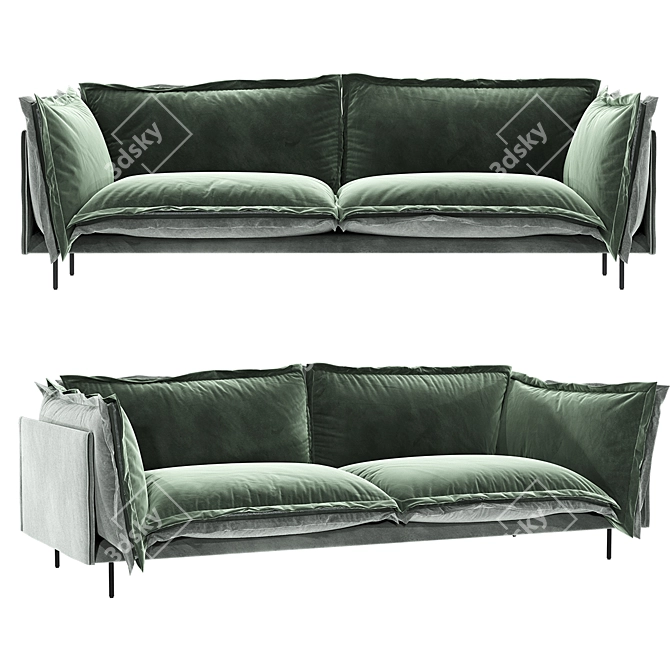 Versatile Auto-Reverse Sofa 3D model image 2