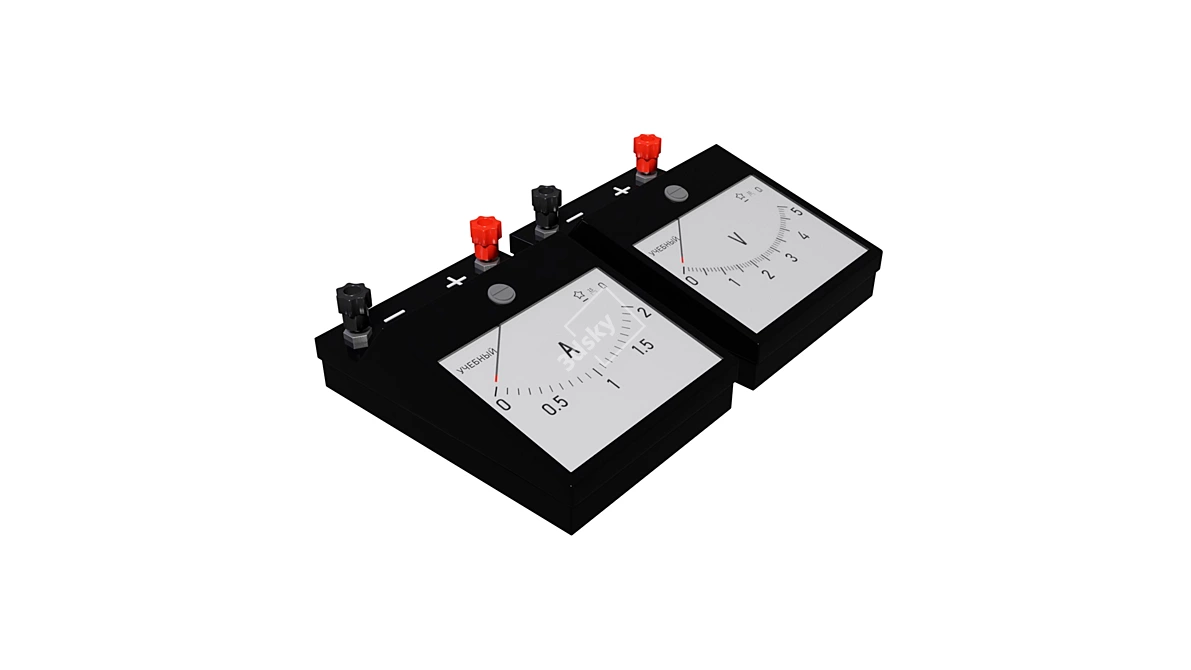 ElectroLab - Ammeter & Voltmeter 3D model image 6