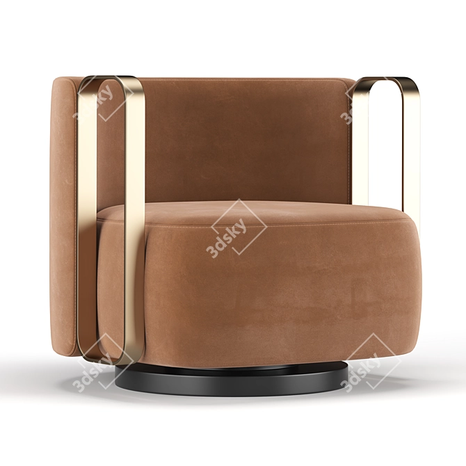 Luxurious Kelly Bracelet Armchair 3D model image 3