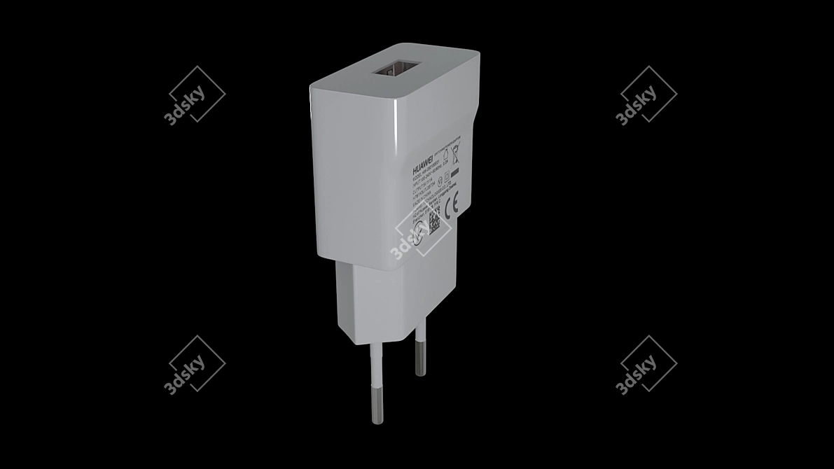 Huawei Charger: High-Quality, Multi-format Compatibility 3D model image 2