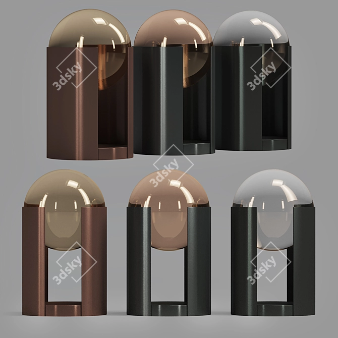 Natevo Softwing: Sleek Metal Table Lamp 3D model image 1