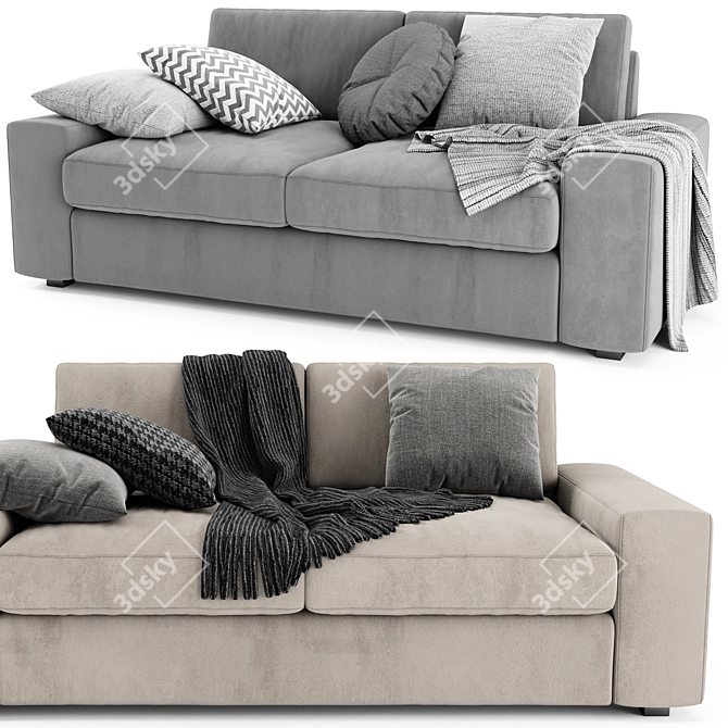 Modern Comfort: Ikea Kivik Loveseat 3D model image 1