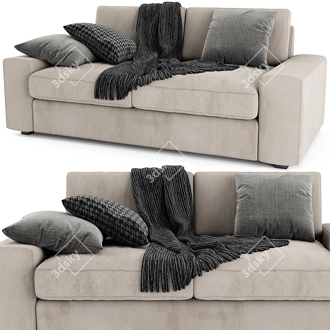 Modern Comfort: Ikea Kivik Loveseat 3D model image 3