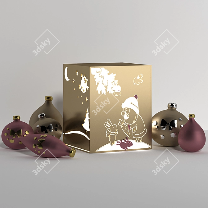 Festive Holiday Decor Set 3D model image 2