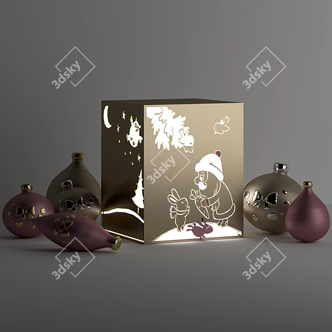 Festive Holiday Decor Set 3D model image 4