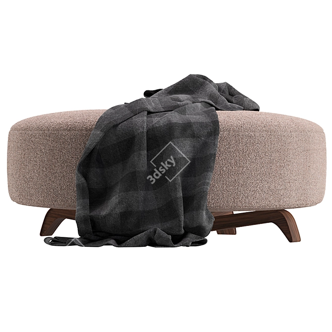 Elegant Wool Pouf: Paolo Castelli VAO 3D model image 2