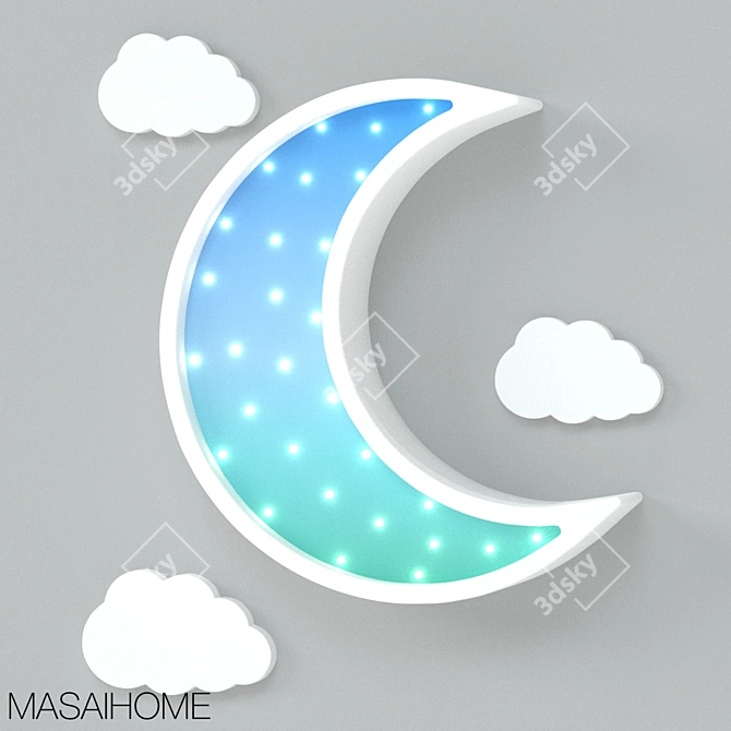 Luminous Moon Lamp 3D model image 1