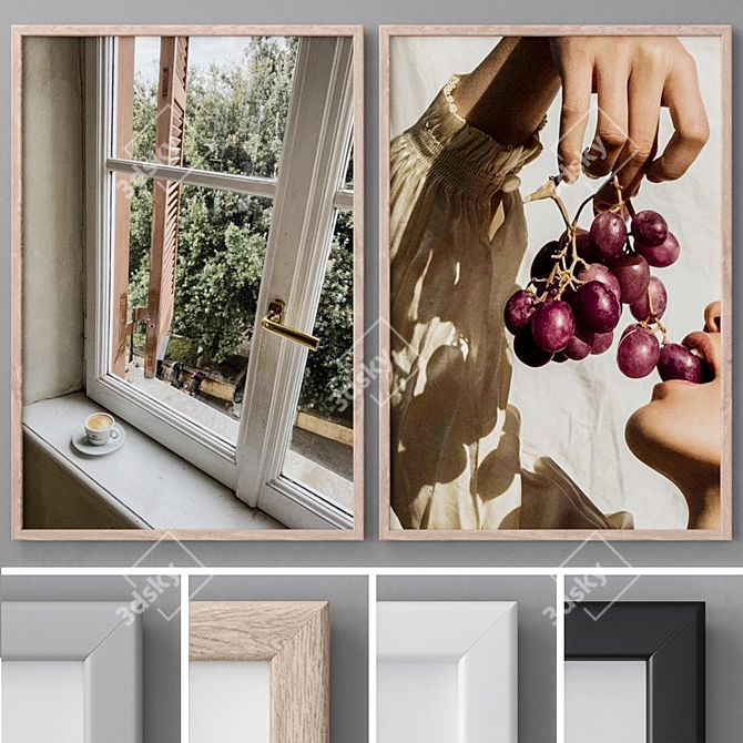 Abstract Photo Frames Set 832 3D model image 1